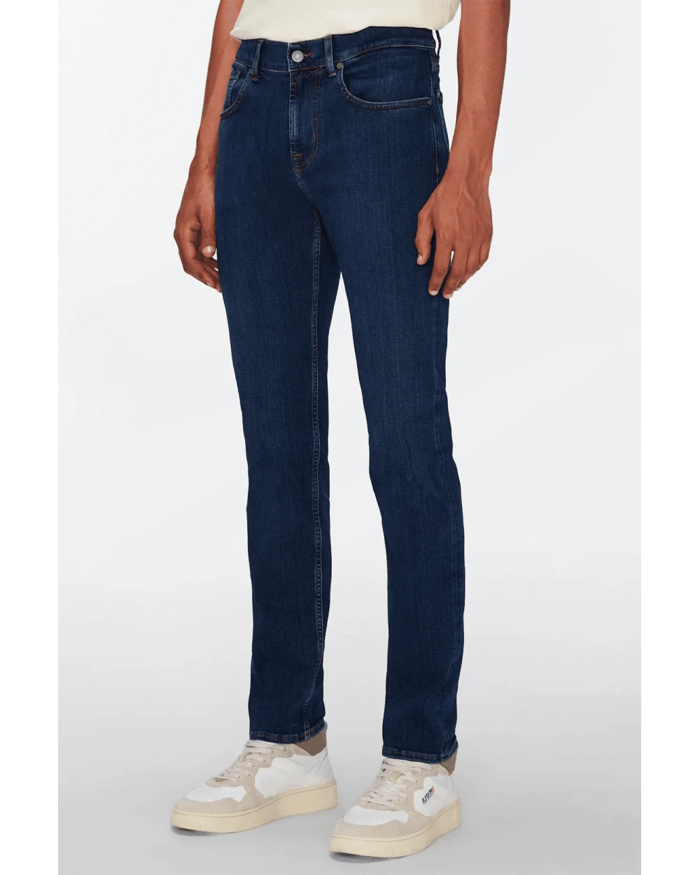 7 For All Mankind Mens Slimmy Crosshatch Roar Jeans, Blue Denim 1 7 For All Mankind Mens Slimmy Crosshatch Roar Jeans, Blue Denim