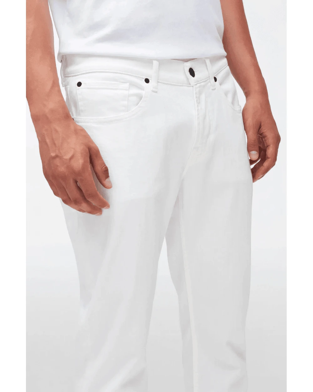 7 For All Mankind Mens Slimmy Tapered Luxe Performance Jeans White 5 7 For All Mankind Mens Slimmy Tapered Luxe Performance Jeans White - Image 5