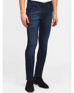 7 For All Mankind Mens Slimmy Tapered Luxe Performance Plus Jeans Deep Blue