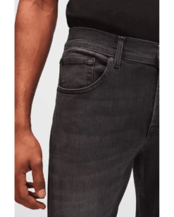 7 For All Mankind Mens Slimmy Tapered Luxe Performance Plus Jeans Washed Black -Boss Store 7 for all mankind mens slimmy tapered luxe performance plus jeans washed black p43625 272195 image
