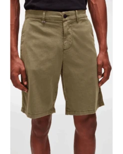 7 For All Mankind Mens Slimmy Weightless Green Chino Shorts -Boss Store 7 for all mankind mens slimmy weightless green chino shorts p40645 233494 image