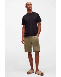 7 For All Mankind Mens Slimmy Weightless Green Chino Shorts -Boss Store 7 for all mankind mens slimmy weightless green chino shorts p40645 233519 image