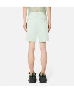 Ami Mens Aqua Green Cotton Gabardine Chino Shorts -Boss Store ami mens aqua green cotton gabardine chino shorts p40456 237301 image