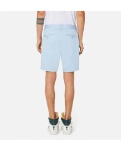 Ami Mens Sky Blue Cotton Gabardine Chino Shorts -Boss Store ami mens sky blue cotton gabardine chino shorts p40455 237281 image