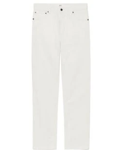 Ami Mens Straight Fit Jeans, White Denim