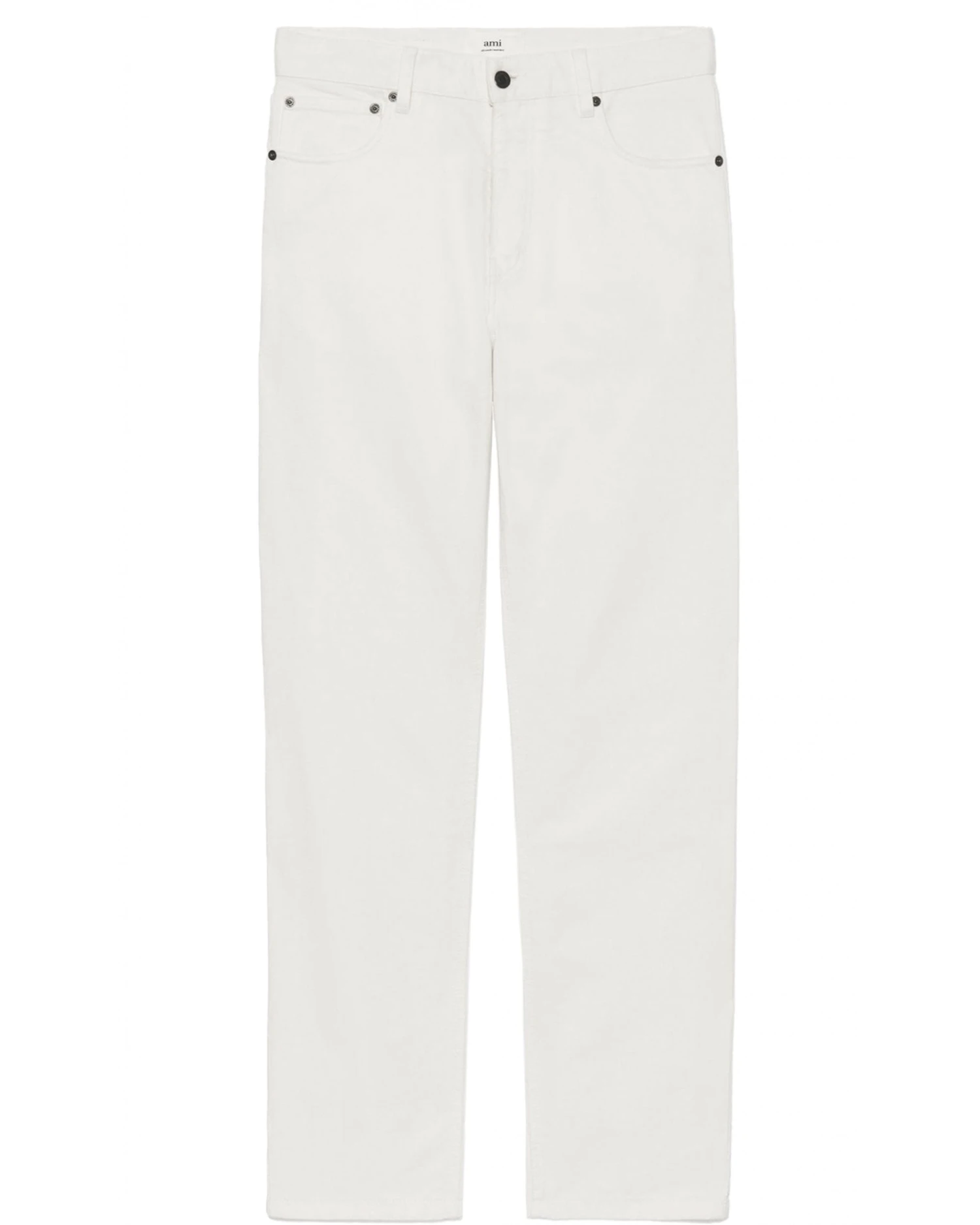 Ami Mens Straight Fit Jeans, White Denim 1 Ami Mens Straight Fit Jeans, White Denim