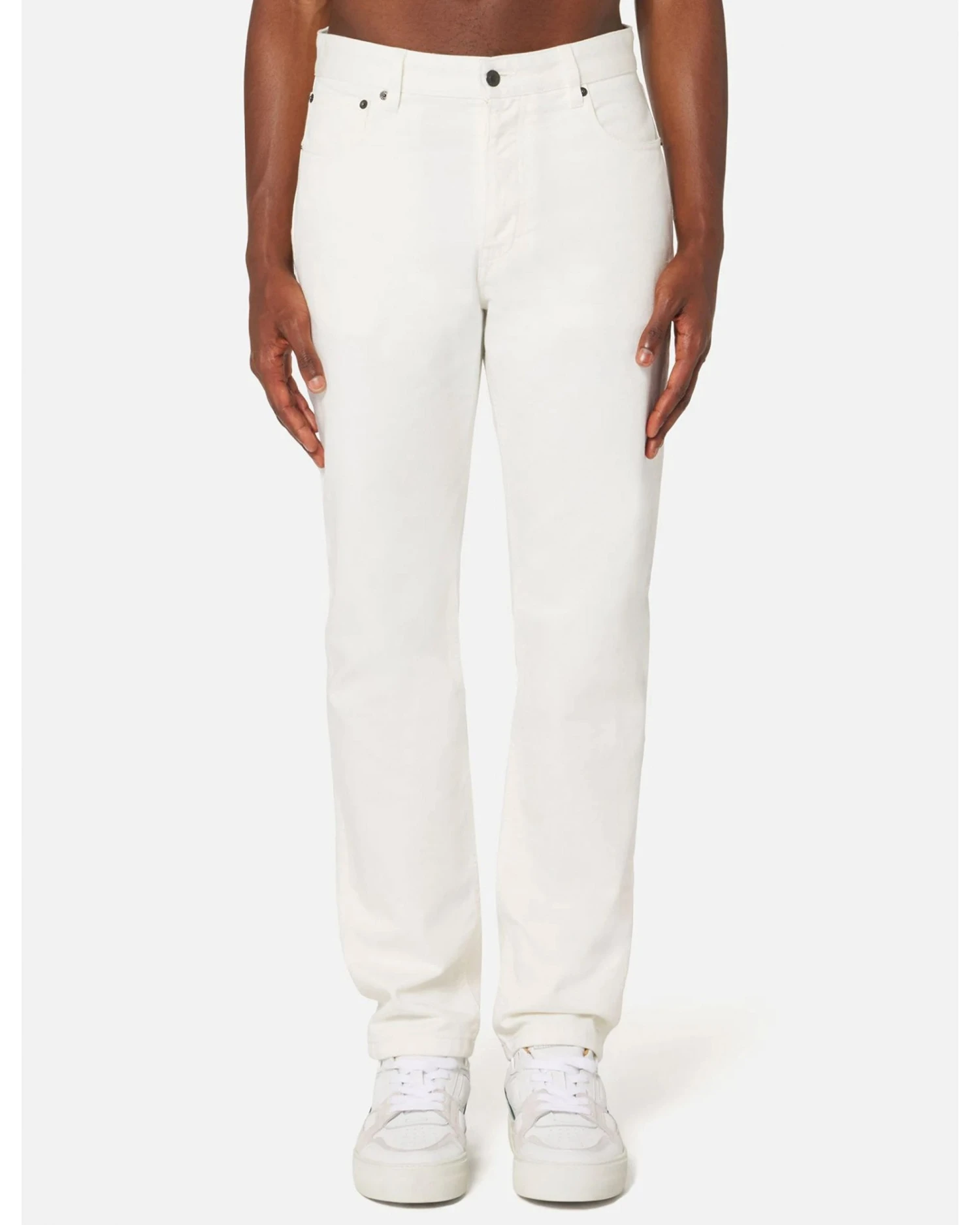 Ami Mens Straight Fit Jeans, White Denim 2 Ami Mens Straight Fit Jeans, White Denim - Image 2