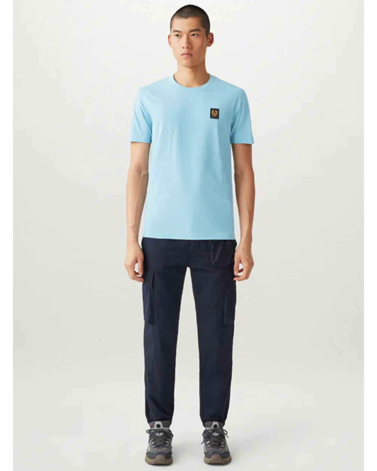 Belstaff Mens Chest Patch T-Shirt Skyline Blue 2 Belstaff Mens Chest Patch T-Shirt Skyline Blue - Image 2