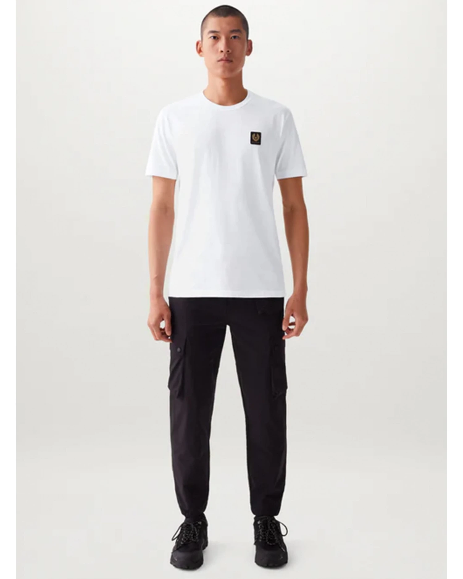 Belstaff Mens Chest Patch T-Shirt White 2 Belstaff Mens Chest Patch T-Shirt White - Image 2