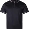 Belstaff Mens Graph Tip Zip Polo Shirt Black