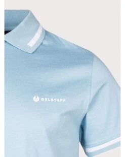 Belstaff Mens Graph Tip Zip Polo Shirt Skyline Blue -Boss Store belstaff mens graph tip zip polo shirt skyline blue p44765 283948 zoom