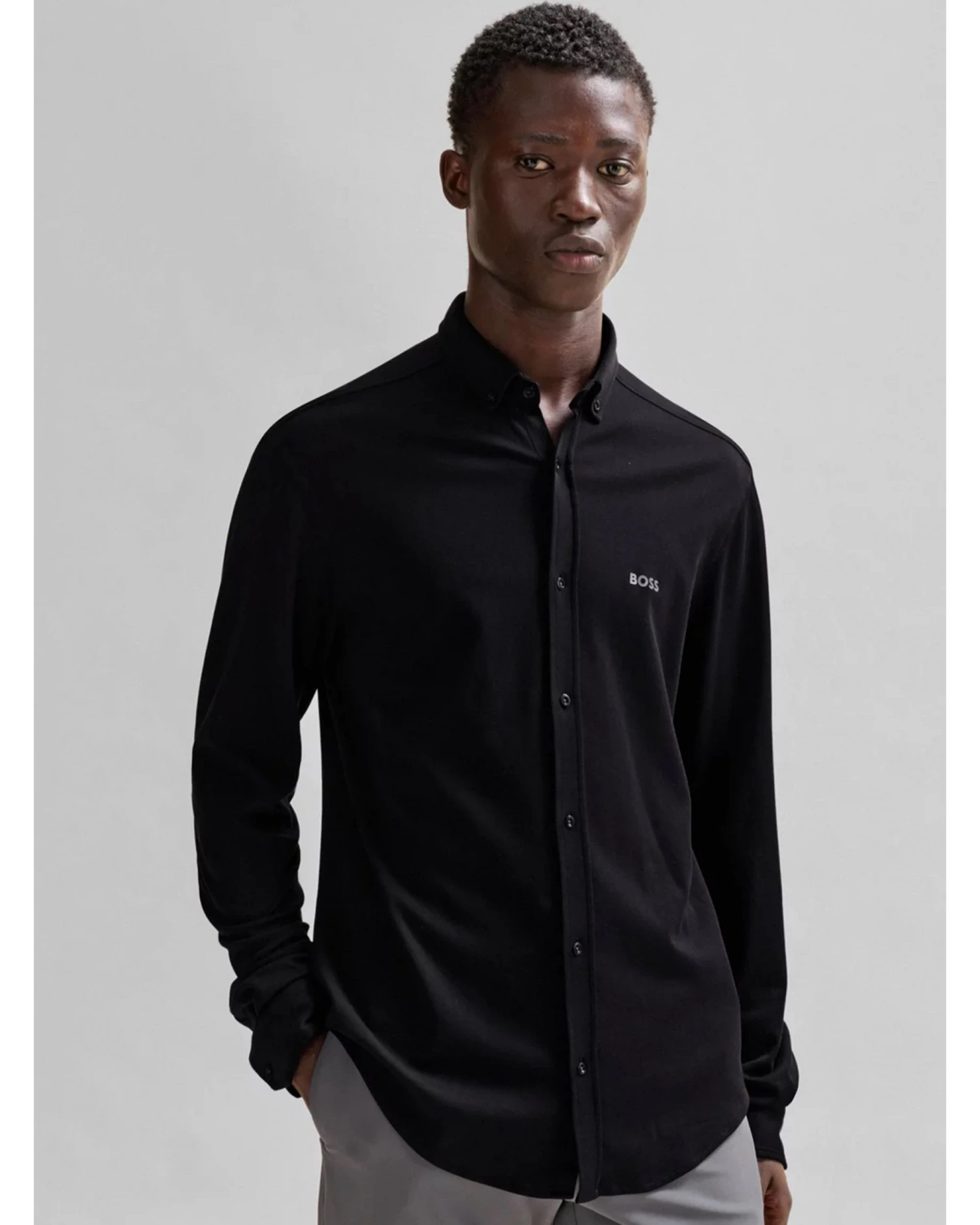 BOSS Mens B Motion Shirt Black 2 BOSS Mens B Motion Shirt Black - Image 2