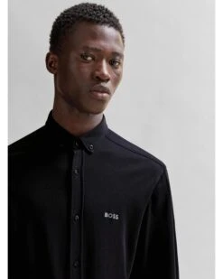 BOSS Mens B Motion Shirt Black 5 BOSS Mens B Motion Shirt Black -Boss Store boss mens b motion shirt black p44465 282087 zoom