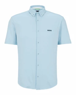 BOSS Mens Biadia Shirt Pastel Blue