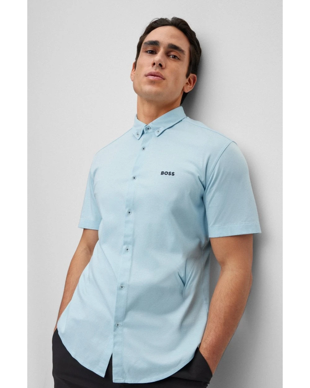 BOSS Mens Biadia Shirt Pastel Blue 2 BOSS Mens Biadia Shirt Pastel Blue - Image 2