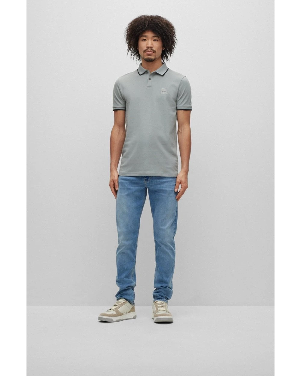 BOSS Mens Delaware Slim Fit Jeans Light Wash 2 BOSS Mens Delaware Slim Fit Jeans Light Wash - Image 2