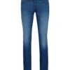 BOSS Mens Delaware Slim Fit Super Soft Jeans, Blue Italian Denim