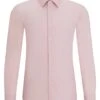 BOSS Mens Hank Kent Easy Iron Poplin Shirt Light Pastel Pink