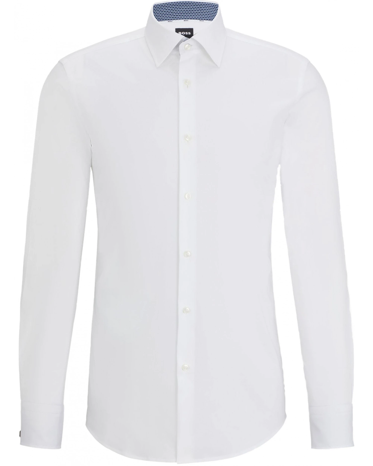 BOSS Mens Hank Kent Easy Iron Poplin Shirt White 1 BOSS Mens Hank Kent Easy Iron Poplin Shirt White