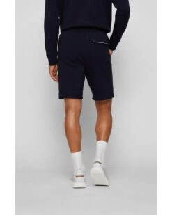 BOSS Mens Headlo Dark Blue Cotton Blend Regular Fit Shorts -Boss Store boss mens headlo dark blue cotton blend regular fit shorts p41321 239901 image