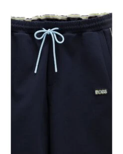 BOSS Mens Headlo Dark Blue Cotton Blend Regular Fit Shorts -Boss Store boss mens headlo dark blue cotton blend regular fit shorts p41321 239905 image