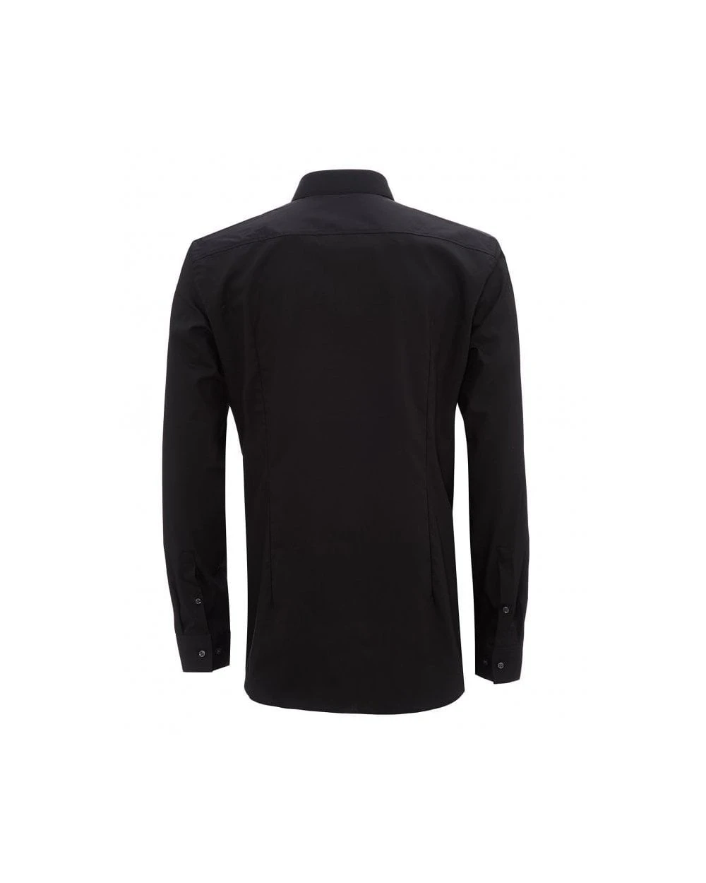 BOSS Mens Javis Logo Placket Slim Fit Shirt Black 2 BOSS Mens Javis Logo Placket Slim Fit Shirt Black - Image 2