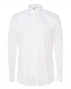 BOSS Mens Jillik Slim Fit White Cotton Shirt