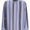 BOSS Mens Lambey 1 Striped Shirt Multi Blue