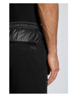 BOSS Mens Liem Black Slim Fit Sweat Shorts 9 BOSS Mens Liem Black Slim Fit Sweat Shorts -Boss Store boss mens liem black slim fit sweat shorts p39000 203674 image