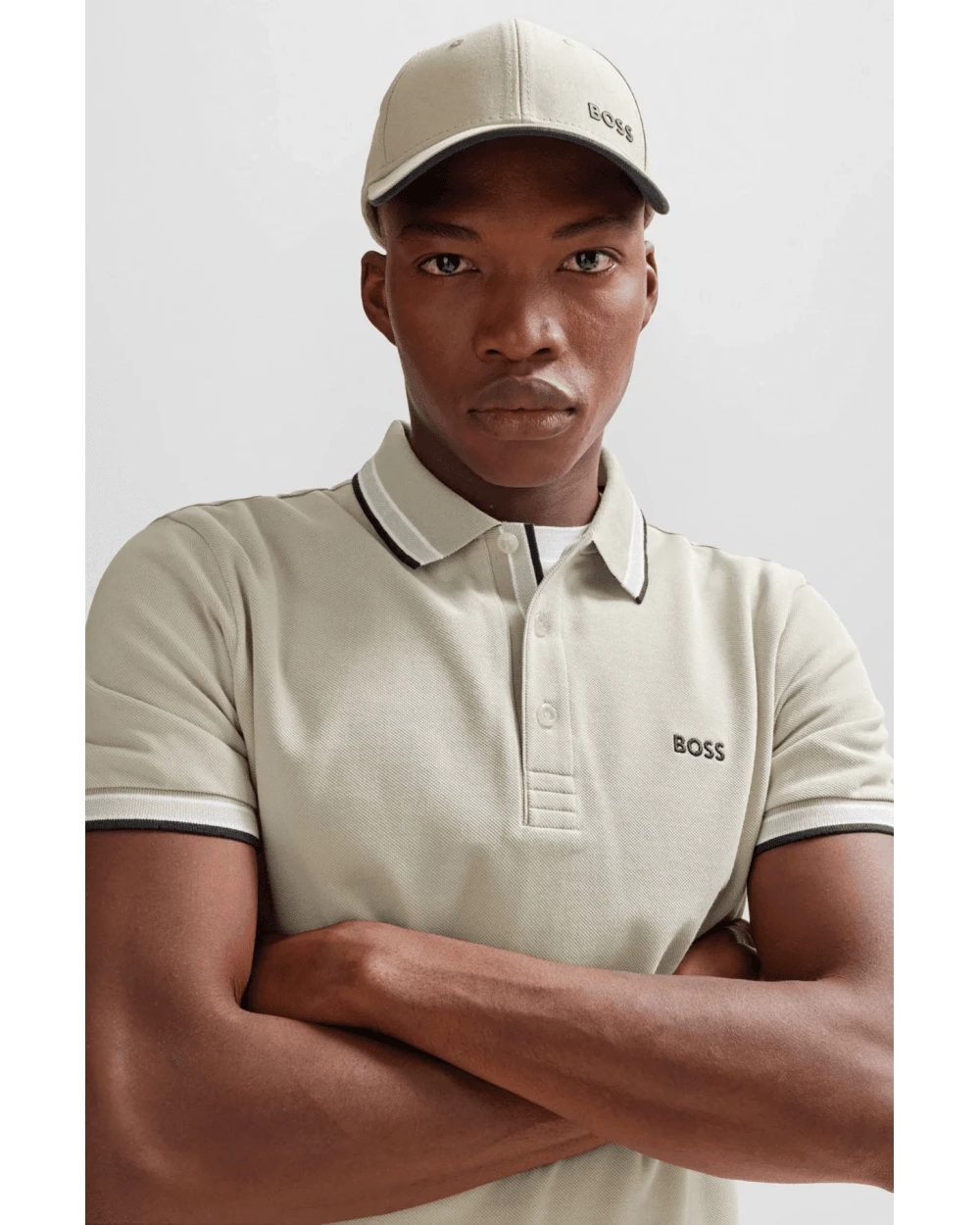 BOSS Mens Paddy Polo Shirt Light Beige 3 BOSS Mens Paddy Polo Shirt Light Beige - Image 3