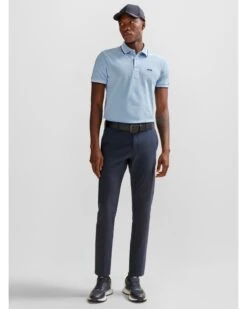 BOSS Mens Paddy Polo Shirt Light Pastel Blue 5 BOSS Mens Paddy Polo Shirt Light Pastel Blue -Boss Store boss mens paddy polo shirt light pastel blue p44458 282072 zoom