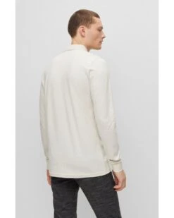 BOSS Mens Passerby Polo Shirt Beige -Boss Store boss mens passerby polo shirt beige p43837 276415 image