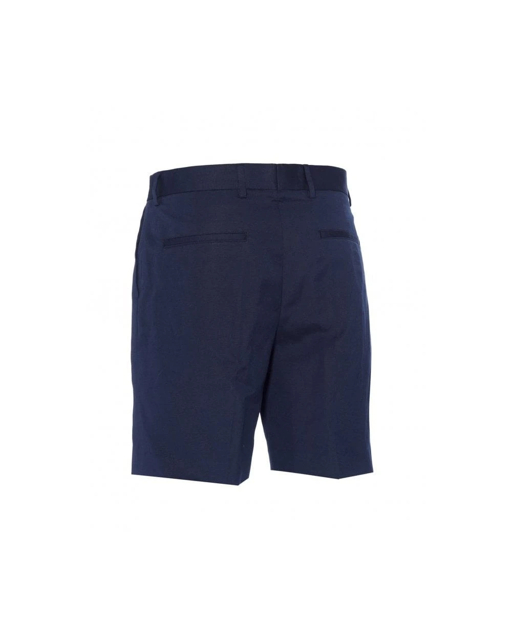 BOSS Mens Pepe Navy Blue Relaxed Fit Pleat-Front Shorts 2 BOSS Mens Pepe Navy Blue Relaxed Fit Pleat-Front Shorts - Image 2
