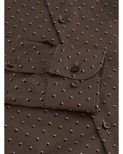 BOSS Mens Printed Stretch Cotton Hank Kent Shirt Open Brown -Boss Store boss mens printed stretch cotton hank kent shirt open brown p44514 281628 zoom