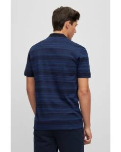 BOSS Mens Pye Polo Shirt Dark Navy -Boss Store boss mens pye polo shirt dark navy p42865 268815 image
