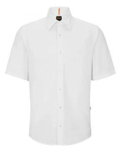 BOSS Mens Rash Oxford Shirt White