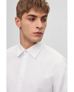 BOSS Mens Rash Oxford Shirt White -Boss Store boss mens rash oxford shirt white p42929 266771 image