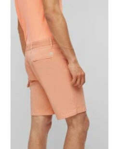 BOSS Mens Schino Slim Shorts Light Pastel Orange -Boss Store boss mens schino slim shorts light pastel orange p42943 266843 zoom