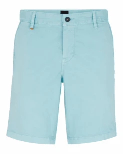 BOSS Mens Slim Fit Chino Shorts Open Blue