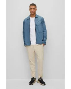 BOSS Mens Tacks Regular Fit Logo Patch T Shirt, White Tee -Boss Store boss mens tacks regular fit logo patch t shirt white tee p41899 249634 image