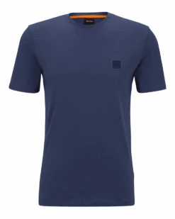 BOSS Mens Tales Patch T Shirt Navy
