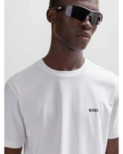 BOSS Mens Tee T Shirt White -Boss Store boss mens tee t shirt white p44454 279709 zoom