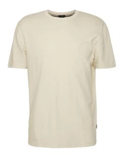 BOSS Mens Tiburt Waffle Structure T-Shirt, Open White Tee