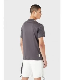 Emporio Armani Mens Grey Travel Essentials Tencel Blend Jersey Polo Shirt -Boss Store emporio armani mens grey travel essentials tencel blend jersey polo shirt p42980 262736 zoom