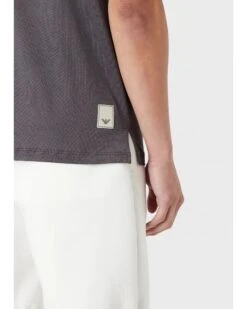 Emporio Armani Mens Grey Travel Essentials Tencel Blend Jersey Polo Shirt -Boss Store emporio armani mens grey travel essentials tencel blend jersey polo shirt p42980 262740 zoom