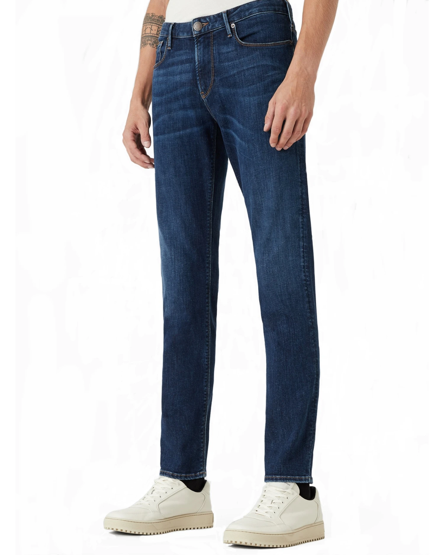 Emporio Armani Mens J06 Silver Eagle Slim Fit Jean Dark Whisker 1 Emporio Armani Mens J06 Silver Eagle Slim Fit Jean Dark Whisker