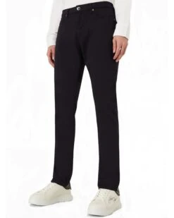 Emporio Armani Mens J06 Slim Fit Stretch Gabardine Jeans Navy
