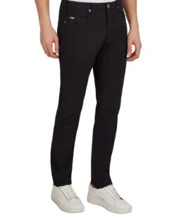 Emporio Armani Emporio Armani Mens J06 Slim Fit Stretch Gabardine Jeans Nero Black