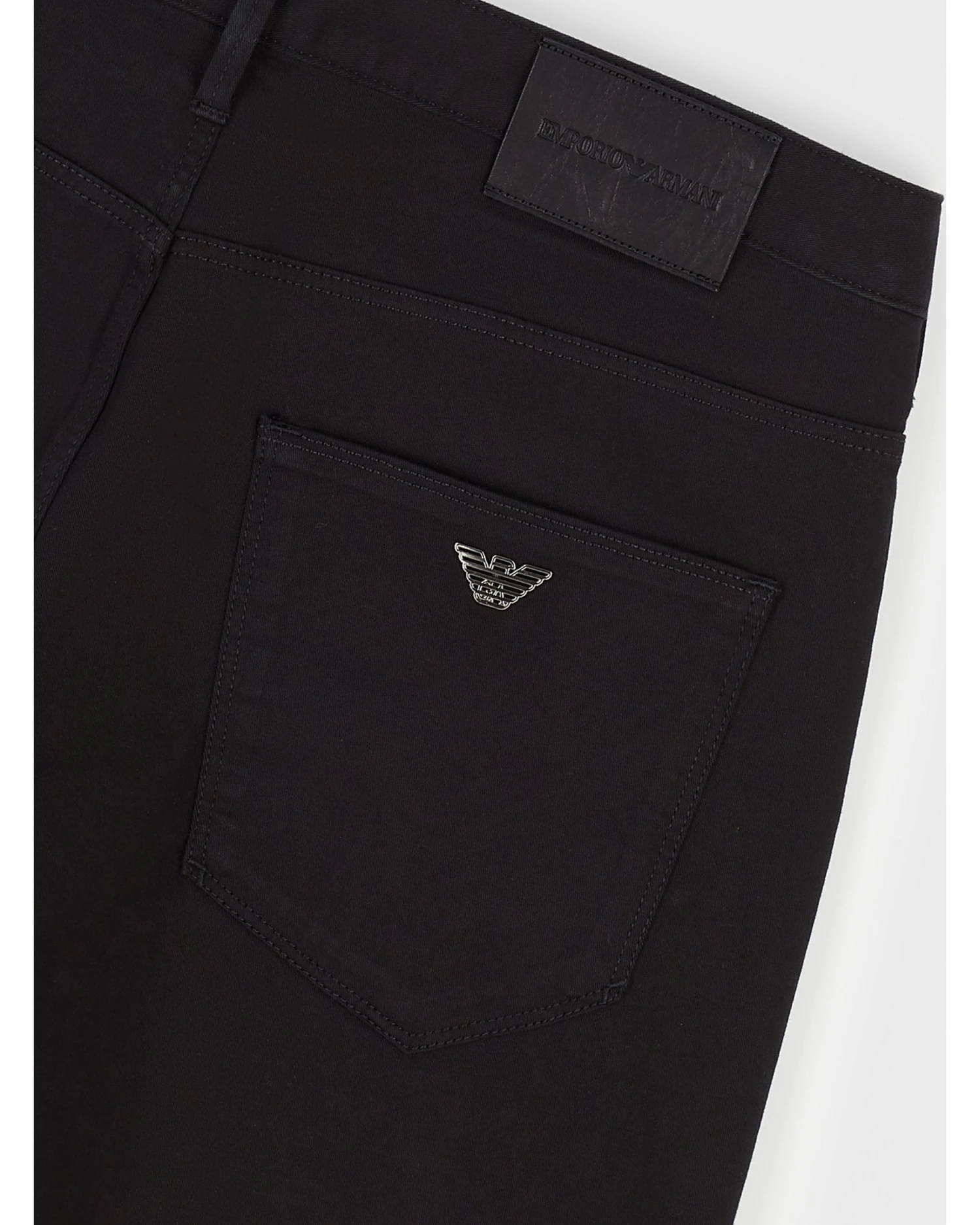 Emporio Armani Emporio Armani Mens J06 Slim Fit Stretch Gabardine Jeans Nero Black 4 Emporio Armani Emporio Armani Mens J06 Slim Fit Stretch Gabardine Jeans Nero Black - Image 4