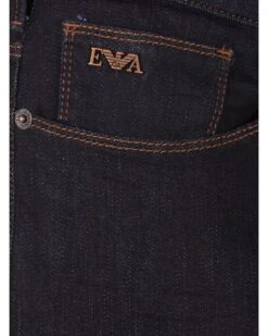 Emporio Armani Emporio Armani Mens J06 Washed Slim Fit Bronze Rinse Jeans Dark Navy -Boss Store emporio armani mens j06 washed slim fit bronze rinse jeans dark navy p44579 283513 zoom